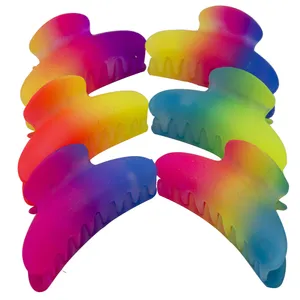 کلیپس مو زنانه مدل RGB مجموعه 6 عددی