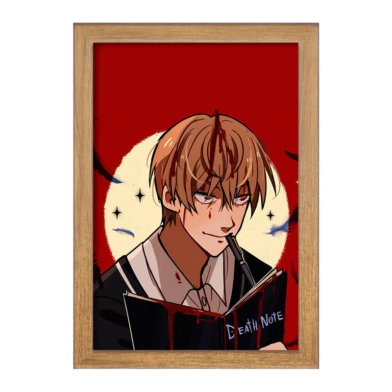 تابلو خندالو مدل لایت یاگامی انیمه دفترچه مرگ Death Note  کد 15765