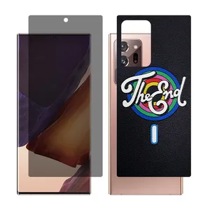 Glass Together model privacy glass screen protector suitable for Samsung Galaxy Note20 Ultra 5G mobile phone with cover sticker on the back of the phone