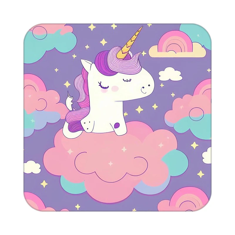 زیر لیوانی کاکتی طرح اسب تک شاخ و یونیکورن مدل mp32253