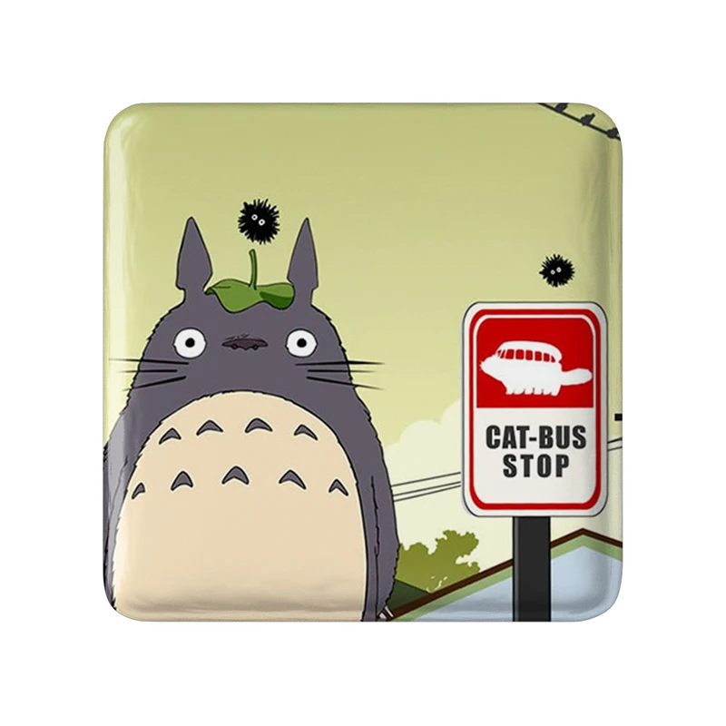 مگنت خندالو طرح انیمه همسایه من توتورو My Neighbor Totoro مدل مربعی کد 30251