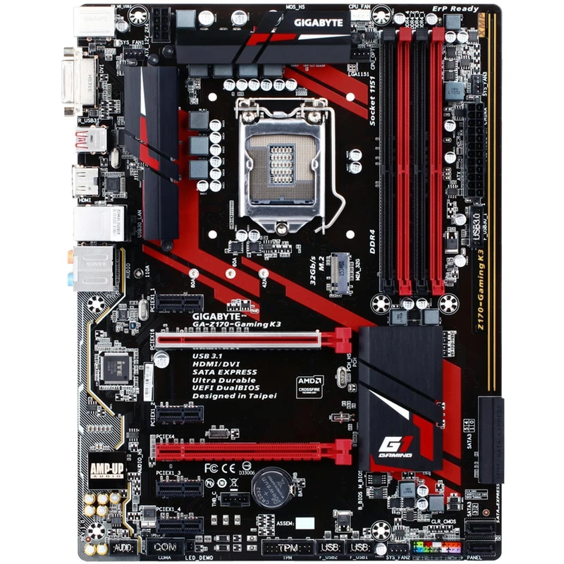 مادربرد گیگابایت مدل GA-Z170-GAMING K3 rev1.0