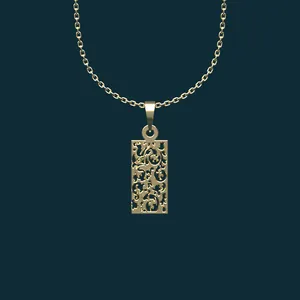 گردنبند طلا 18 عیار زنانه مدوپد مدل هندسی کد AA2-1-1079