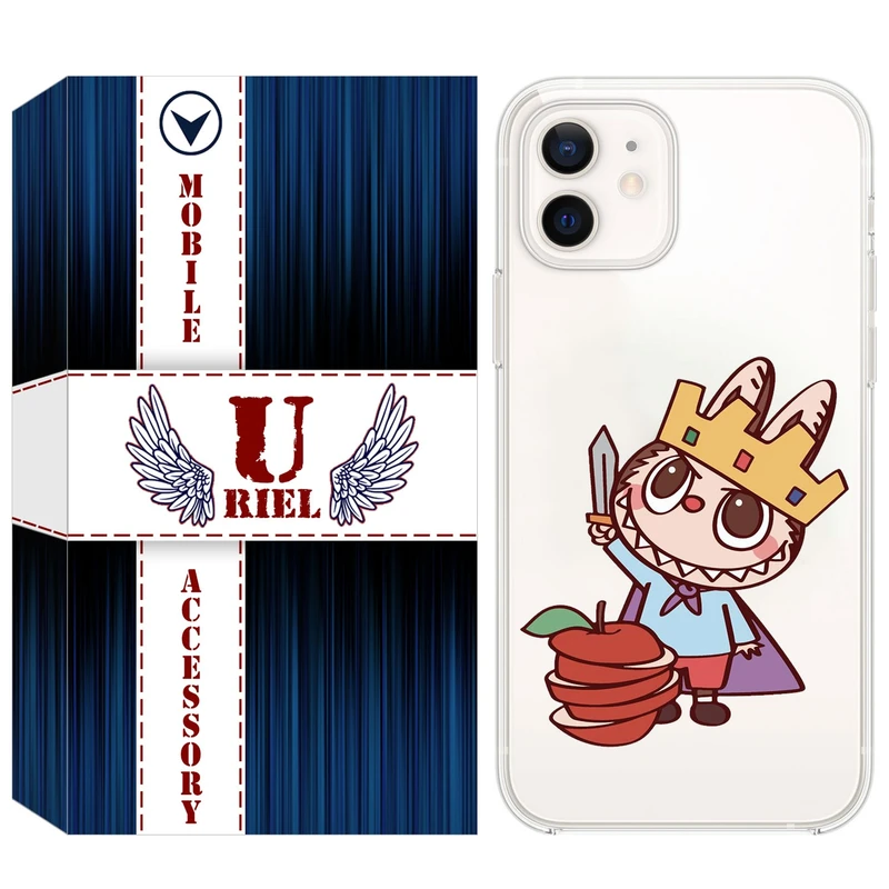 کاور یوریل مدل Clear کد 120 طرح لبوبو Labubu مناسب برای گوشی موبایل اپل iPhone 12