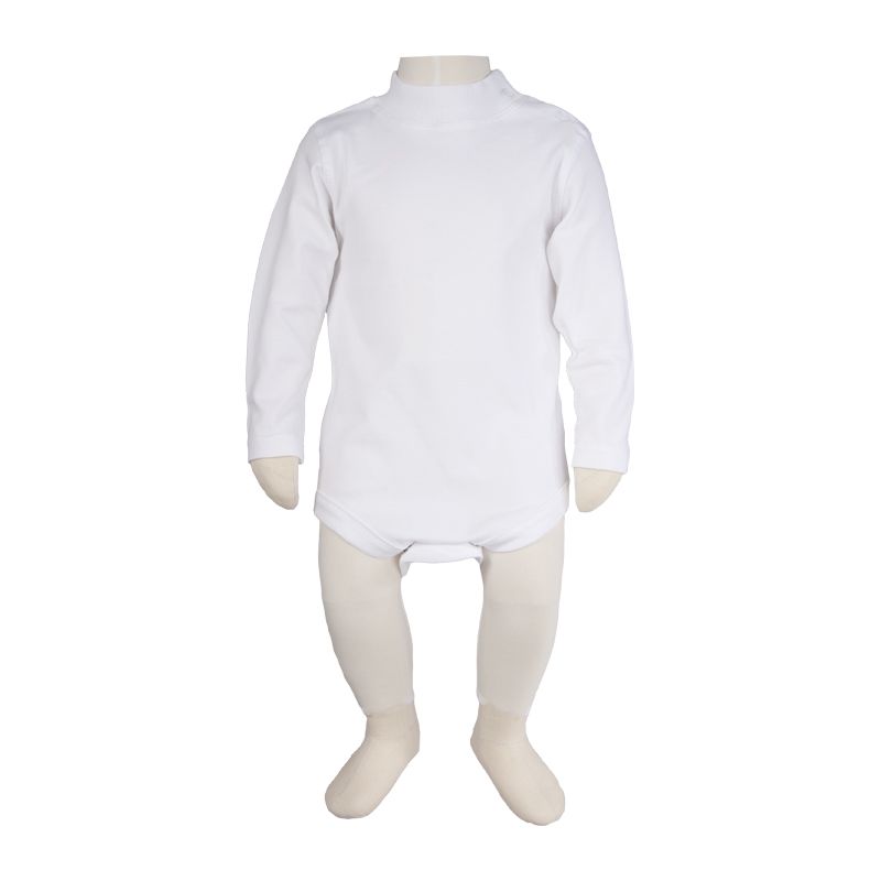 بادی آستین بلند نوزادی آدمک کد 17600 رنگ سفید - - 2