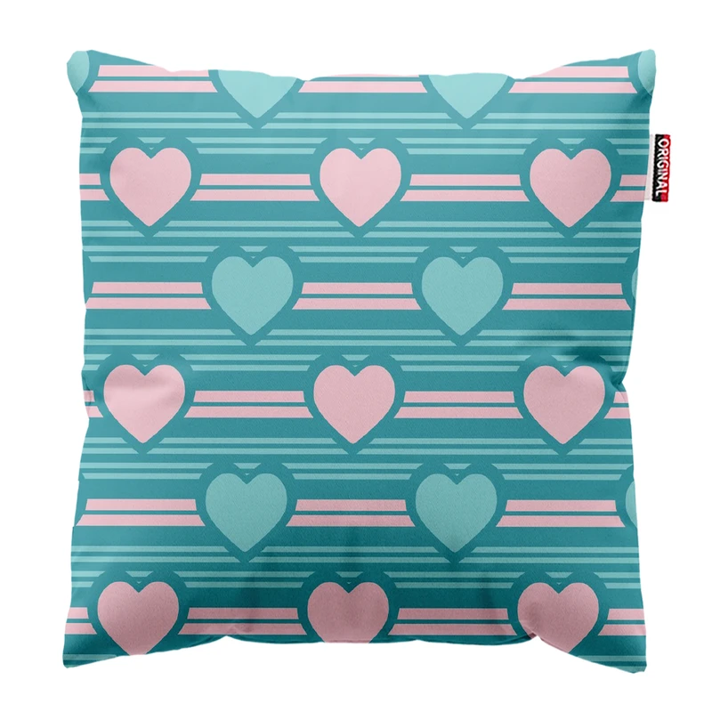  کوسن پاد آفرین طرح قلب کد 4876 سایز 30*30 سانتی متر