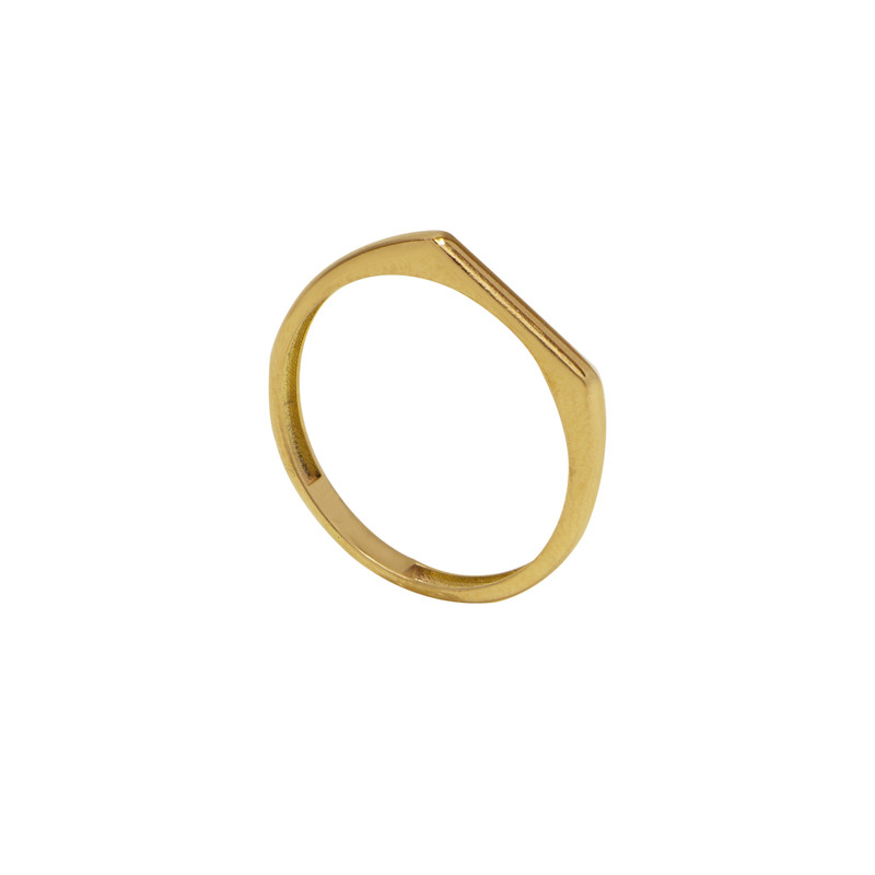 انگشتر طلا 18 عیار زنانه پولک مدل خط صاف انگشتر طلا 18 عیار زنانه پولک مدل خط صاف