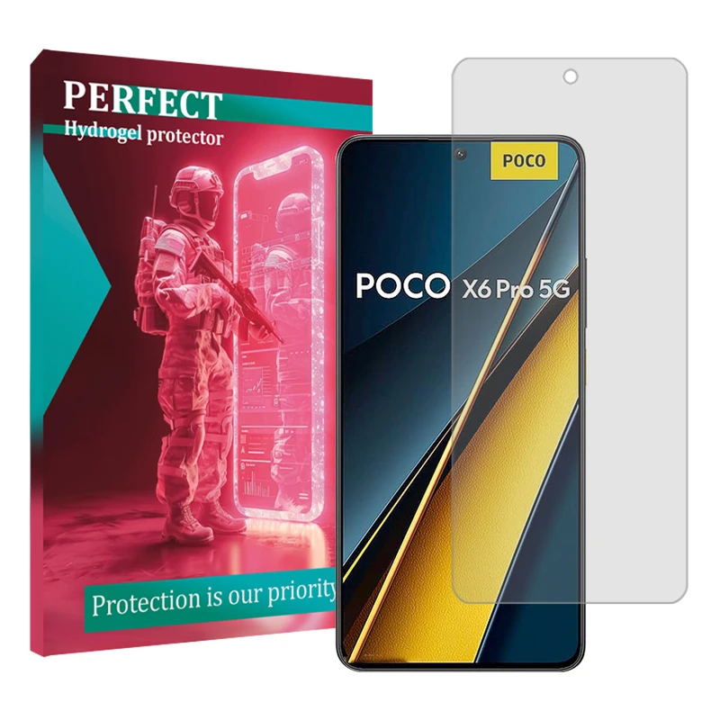 محافظ صفحه نمایش شفاف پرفکت مناسب برای گوشی موبایل شیائومی Poco X6 Pro
