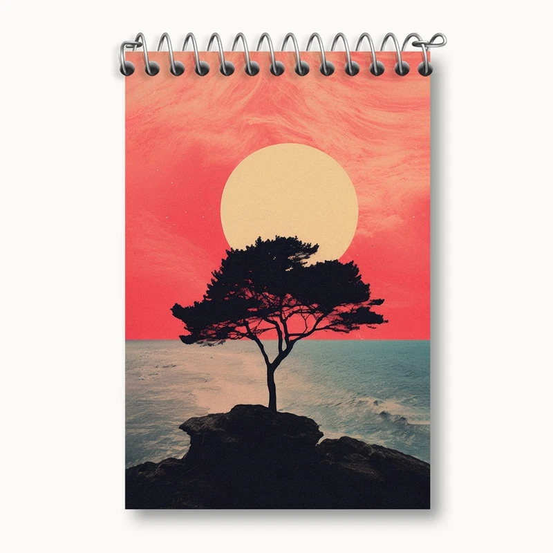 دفتر یادداشت 50 برگ خندالو مدل غروب کد F2602