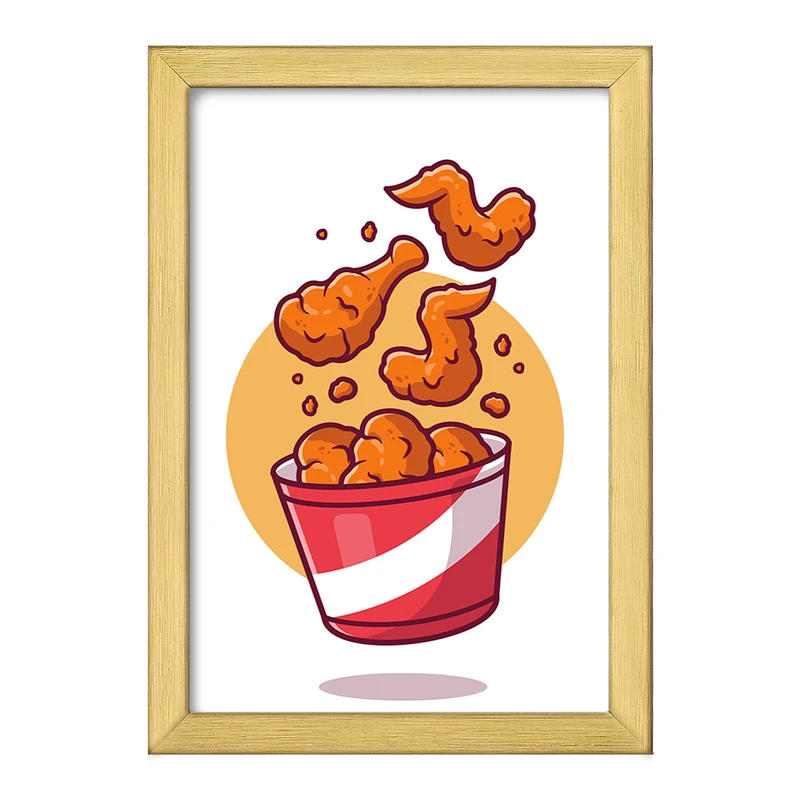 تابلو خندالو طرح فست فود سوخاری کد 29468