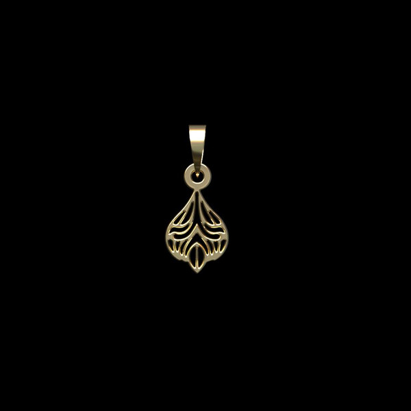 آویز گردنبند طلا 18 عیار زنانه مدوپد مدل هندسی کد PA1-13893