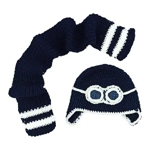 ست کلاه و شال گردن بافتنی بچگانه مدل Pi-66