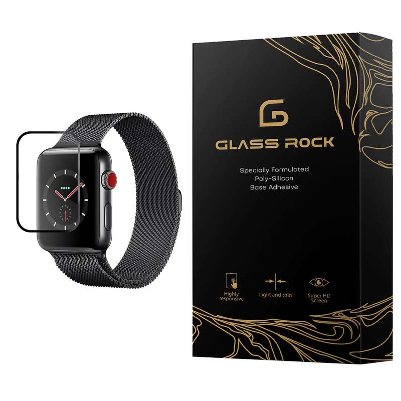 محافظ صفحه نمایش گلس راک مدل PMR-Glass مناسب برای اپل واچ سری 3 38 میلی متر