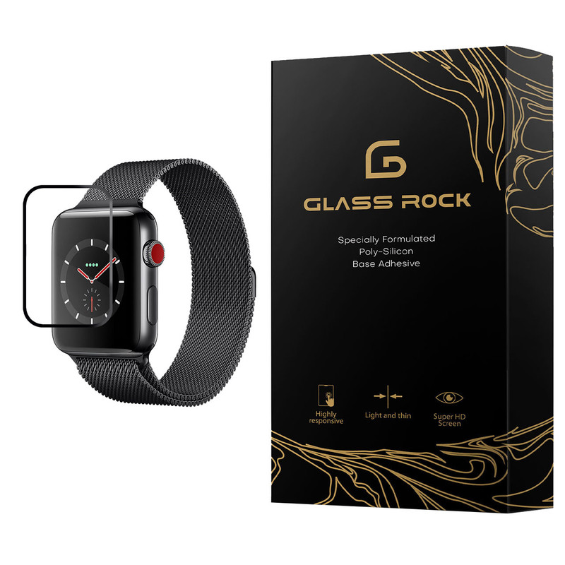محافظ صفحه نمایش گلس راک مدل PMR-Glass مناسب برای اپل واچ سری 3 38 میلی متر