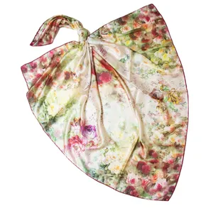 روسری زنانه مدل جدید ابریشم لاکچری طرح روز مادر 1401 کد 26-07