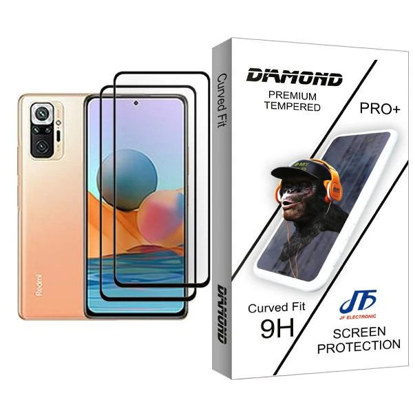 محافظ صفحه نمایش جی اف مدل Diamond Glass MIX002 مناسب برای گوشی موبایل شیائومی Redmi Note 10 Pro Max بسته دو عددی