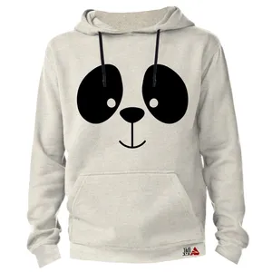 هودی دخترانه مدل  PANDA کد T07 رنگ طوسی