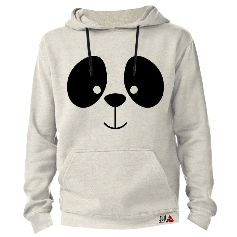 هودی دخترانه مدل  PANDA کد T07 رنگ طوسی