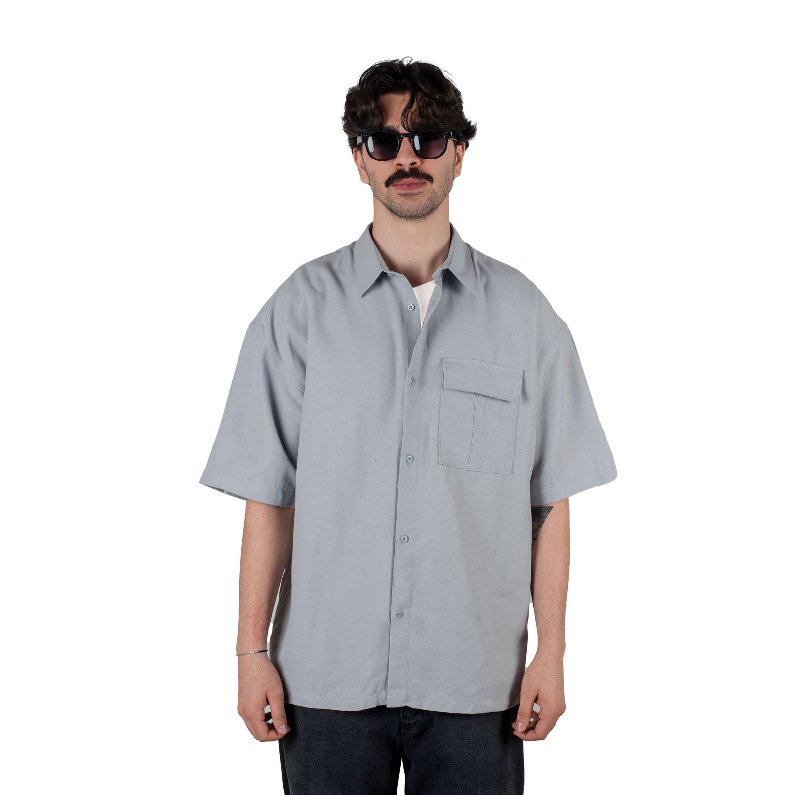 پیراهن آستین کوتاه مردانه ان سی نو مدل لامینور - - 9