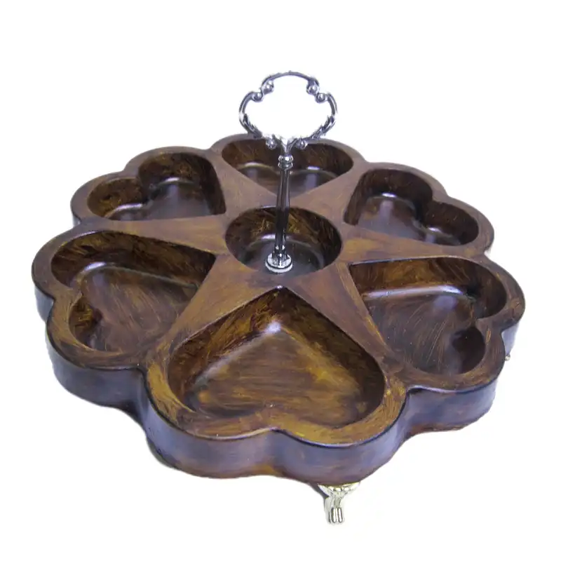 اردو خوری طرح قلب دسته دار چوبی مدل سنگ مصنوعی