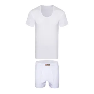 ست شورت و زیرپوش مردانه تن تاب مدل 14 رنگ سفید