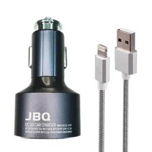 شارژر فندکی جی بی کیو مدل c7030 jBQ به همراه  کابل تبدیل لایتنینگ