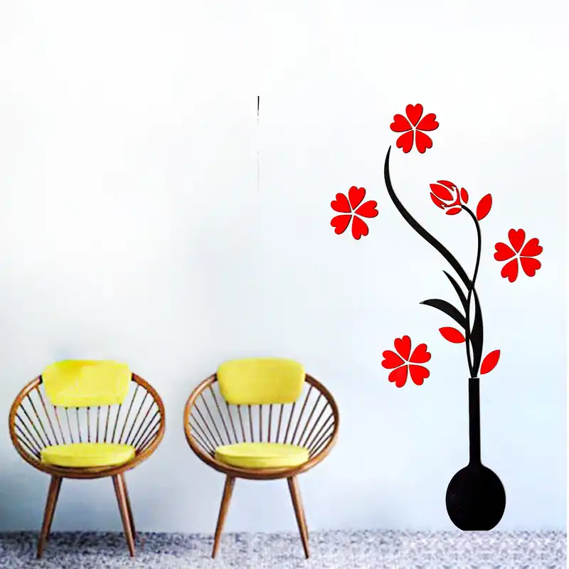 استیکر مدل گل و گلدان کد 2021