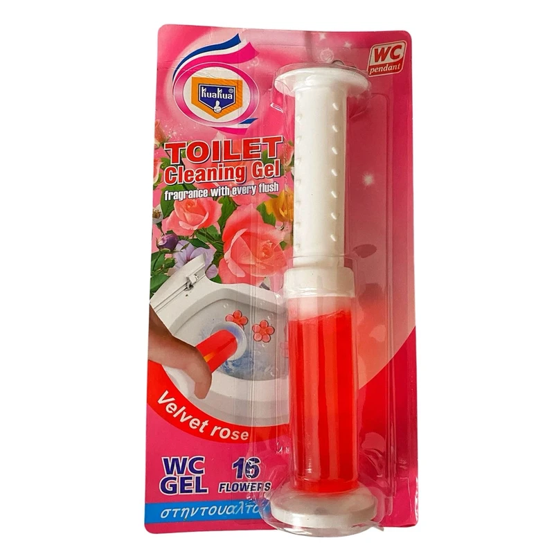 ژل خوشبوکننده توالت فرنگی کواکوا مدل گل رایحه Velvet Rose  وزن 48 گرم