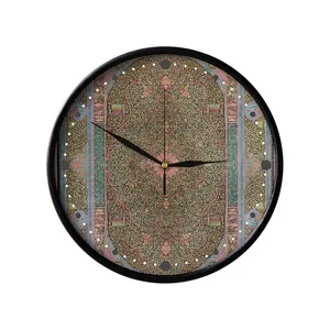 ساعت دیواری مدوپد طرح فرش قم ترنجی گل ریز مدل C-Ghom046