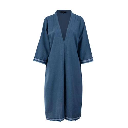 مانتو زنانه جوتی جینز مدل تابستانی کد 166137 رنگ آبی