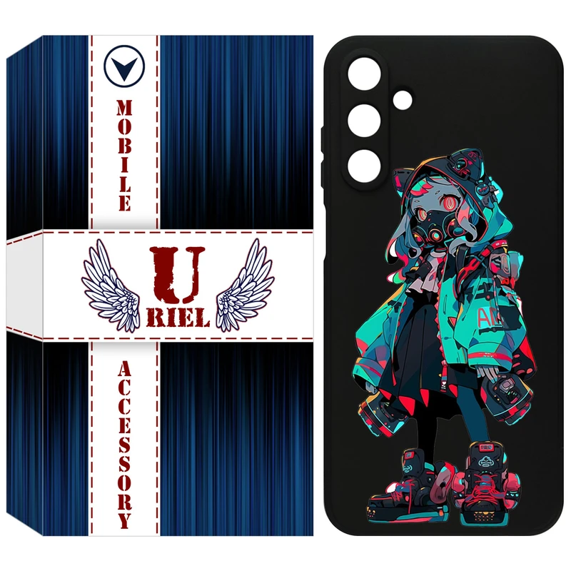 کاور یوریل مدل KSH کد 58 طرح دخترگربه ای مناسب برای گوشی موبایل سامسونگ Galaxy A15