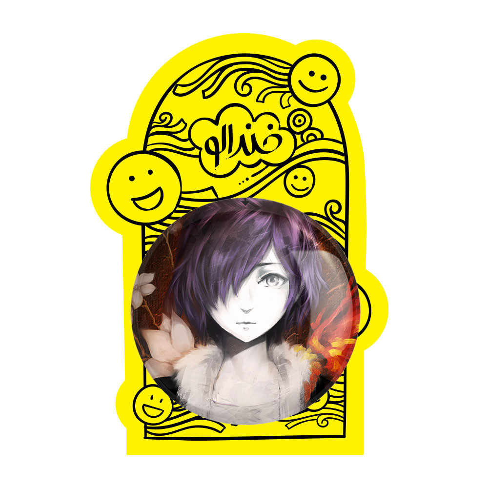 آینه جیبی خندالو مدل توکا کریشیما انیمه Tokyo Ghoul  کد 11893