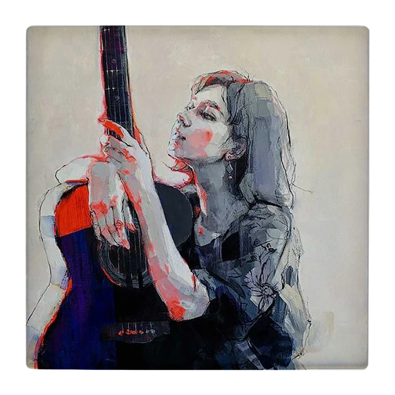 زیر لیوانی  طرح دختر گیتاریست کد    4806322_3584