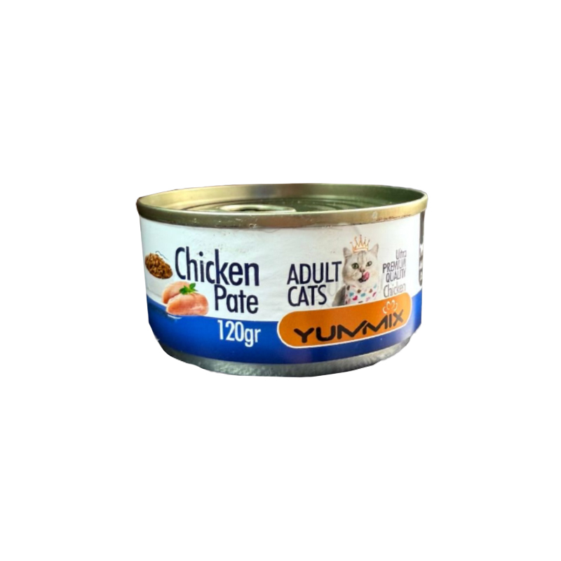 کنسرو غذای گربه بالغ یامیکس مدل پته طعم مرغ وزن ۱۲۰ گرم