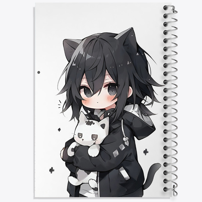 دفتر مشق 100 برگ خندالو طرح دختر انیمه ای کد N5191