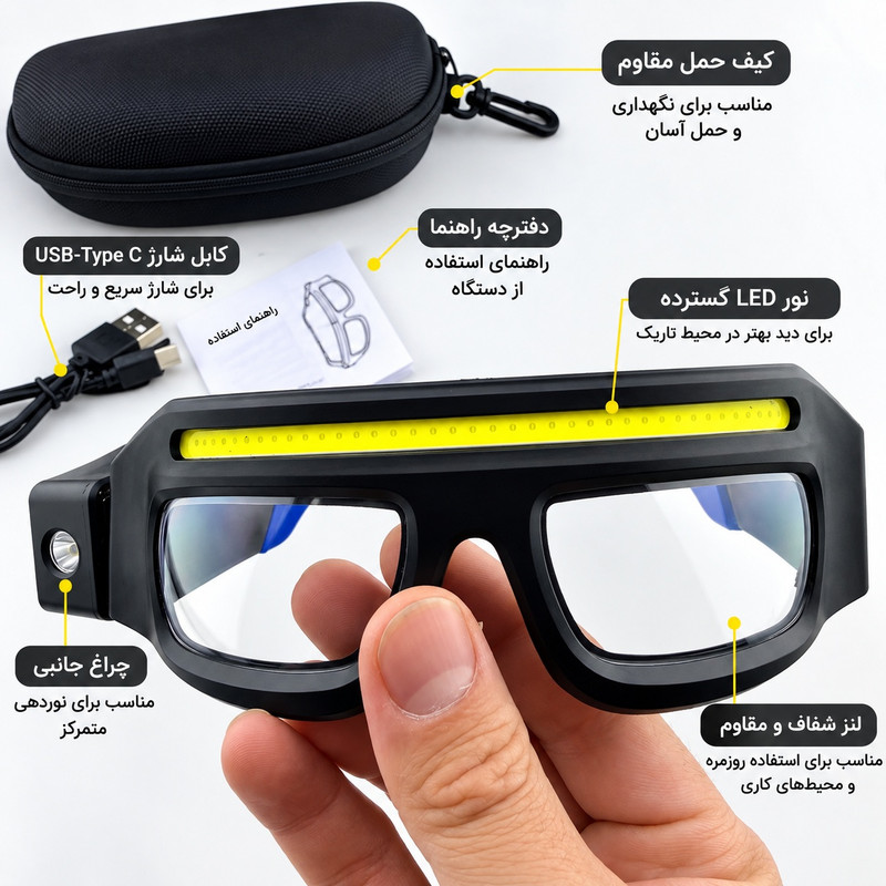 عینک ایمنی اسنو کمپ مدل سنسور دار