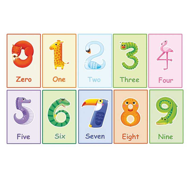 برچسب مدل اعداد انگلیسی مجموعه 10 عددی