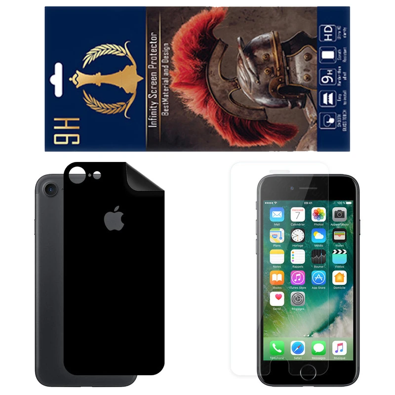 برچسب پوششی اینفینیتی مدل RG مناسب برای گوشی موبایل اپل iPhone 8 به همراه محافظ صفحه نمایش