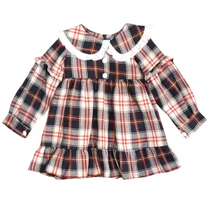 پیراهن دخترانه مدل چهارخانه کد bn45