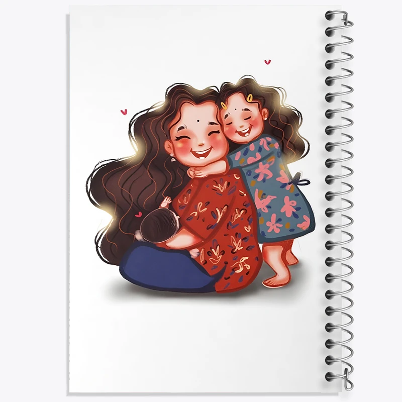 دفتر شطرنجی 50 برگ خندالو طرح دخترانه کیوت کد N4138