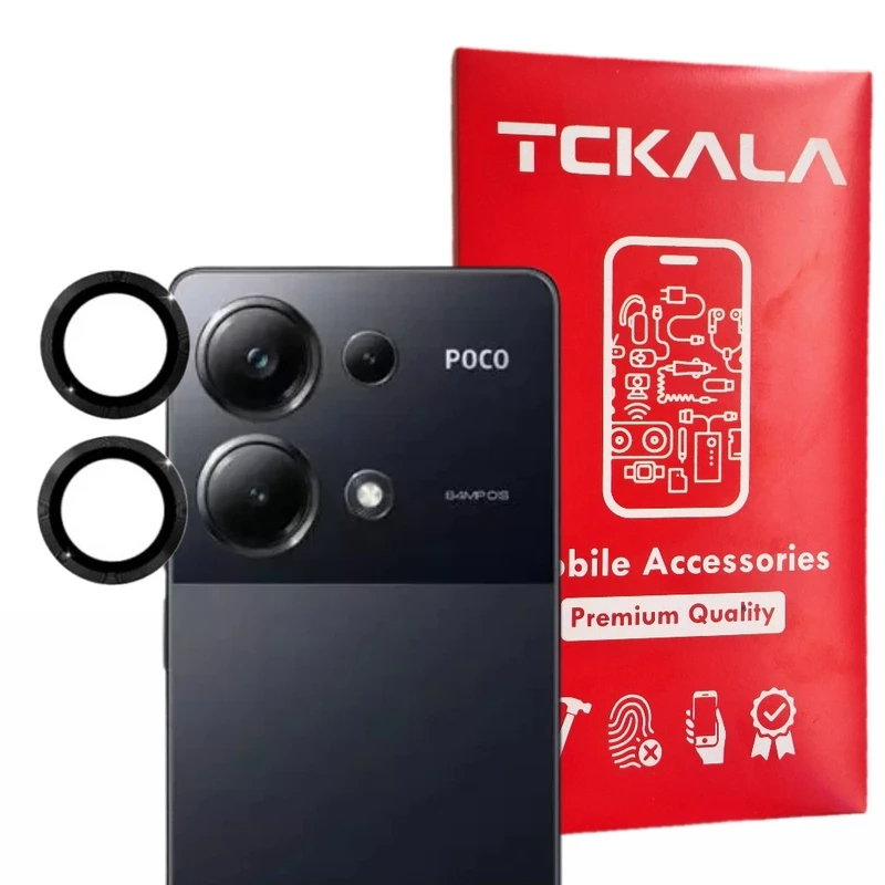 محافظ لنز دوربین تیسیکالا مناسب برای گوشی موبایل شیائومی POCO M6 Pro 4G