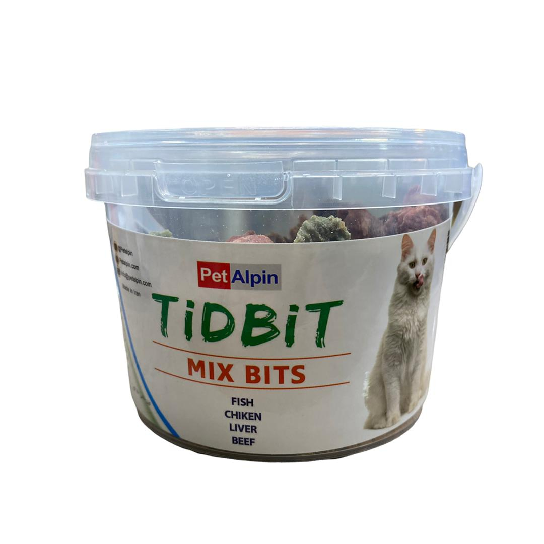 تشویقی گربه تیدبیت مدل میکس وزن 180 گرم