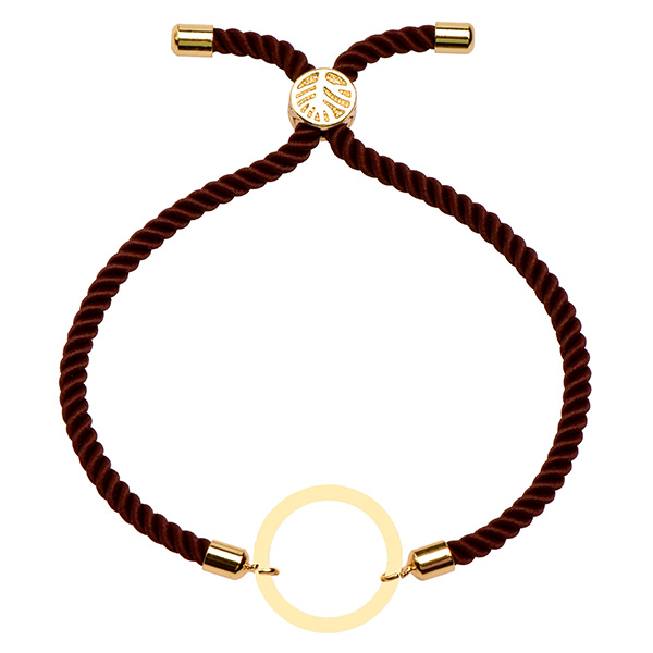 دستبند طلا 18 عیار دخترانه کرابو طرح دایره مدل Krd1598