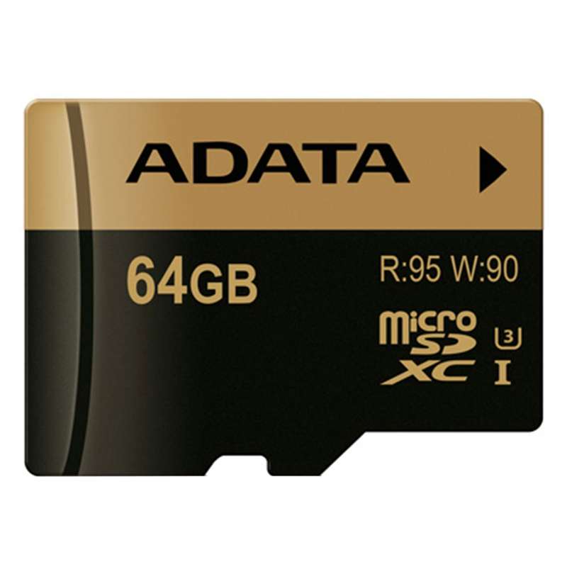 کارت حافظه microSDXC ای دیتا مدل XPG کلاس 10 استاندارد UHS-I U3 سرعت 95MBps ظرفیت 64 گیگابایت