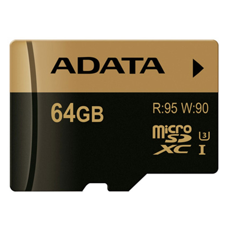 کارت حافظه microSDXC ای دیتا مدل XPG کلاس 10 استاندارد UHS-I U3 سرعت 95MBps ظرفیت 64 گیگابایت