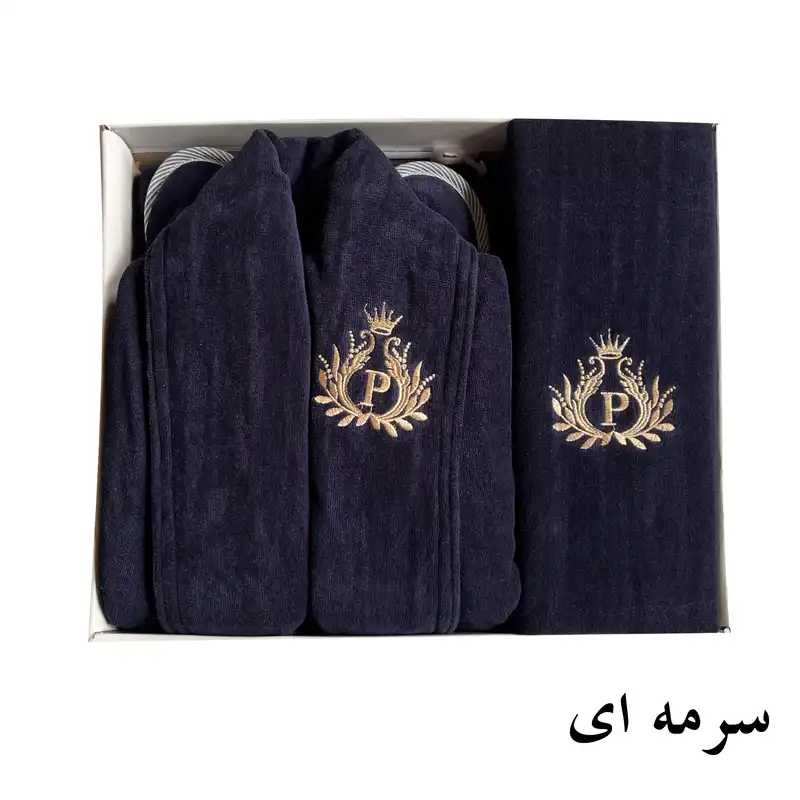 سرویس حوله پالتویی 4 تکه فریماه مدل ماریبور