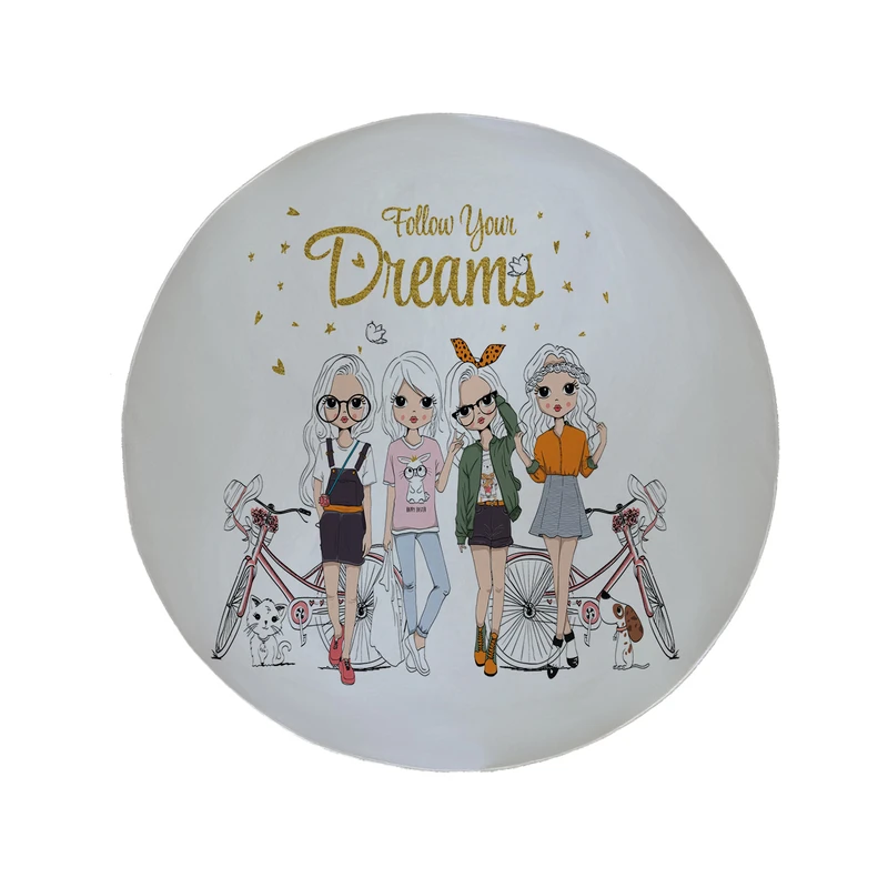 پادری مدل دایره طرح عروسکی کد 5752 سایز 90 × 90 سانتی متر 