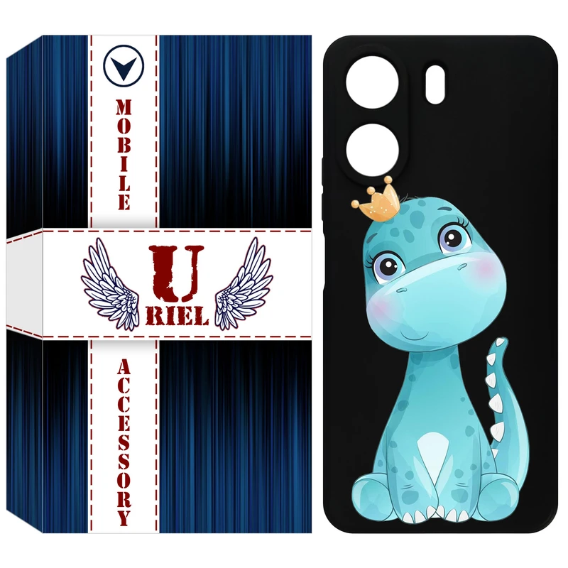 کاور یوریل قاب مدل KSH کد 60 طرح دایناسور مناسب برای گوشی موبایل شیائومی Redmi 13C 4G / Poco C65