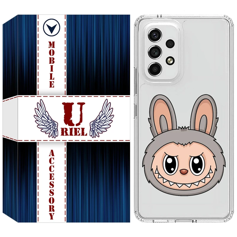 کاور یوریل قاب مدل Clear کد 114 طرح لبوبو Labubu مناسب برای گوشی موبایل سامسونگ Galaxy A13 4G