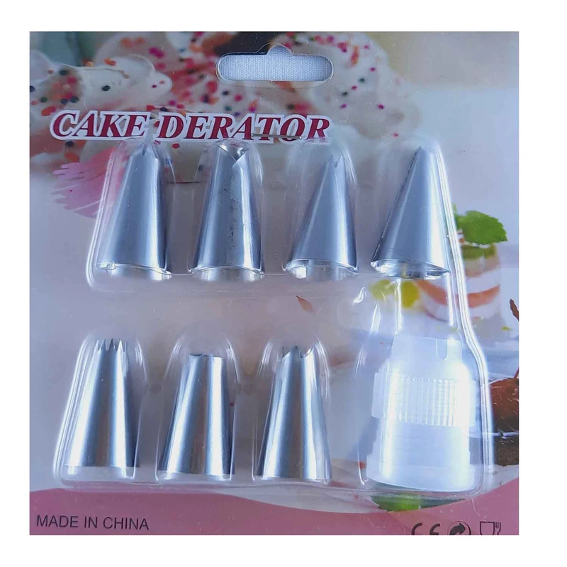 ماسوره و سرماسوره شیرینی پزی مدل Derator مجموعه 8 عددی